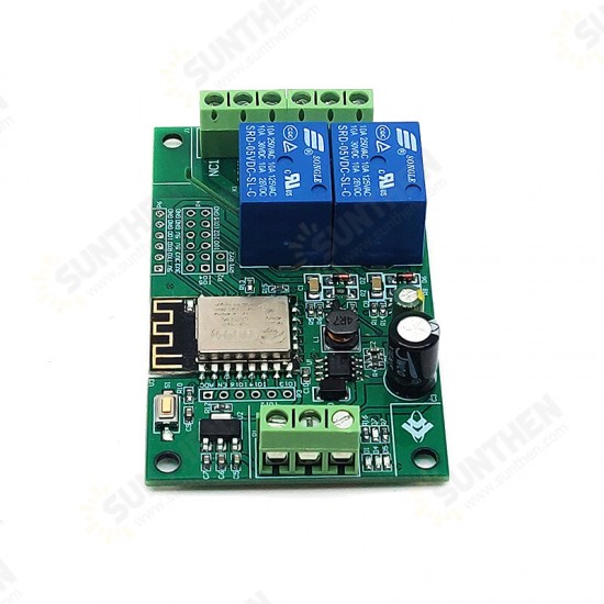 5V/8-80V Power Supply ESP8266 WIFI Dual Relay Module ESP-12F Development Board Secondary Development