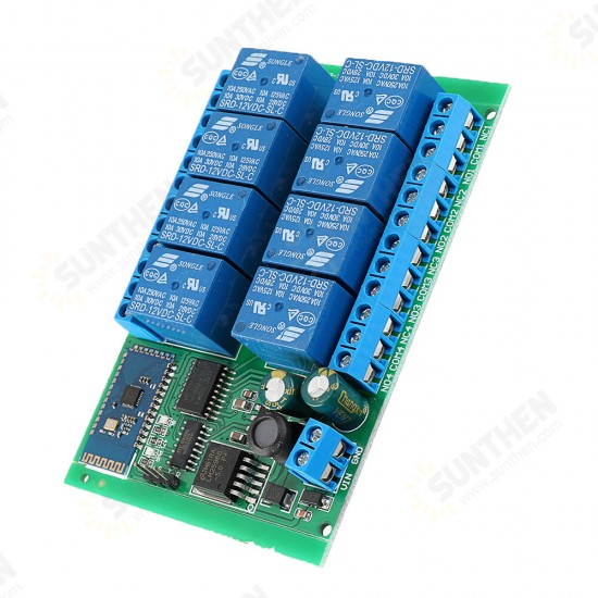 8 Channel Android Phone bluetooth Remote Control Relay Switch Module for Smart Home LED Lighting System DC 12V