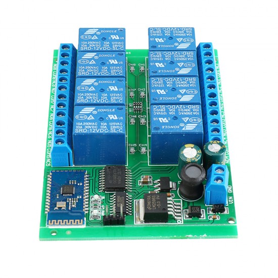 8 Channel Android Phone bluetooth Remote Control Relay Switch Module for Smart Home LED Lighting System DC 12V