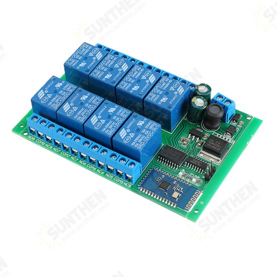 8 Channel Android Phone bluetooth Remote Control Relay Switch Module for Smart Home LED Lighting System DC 12V