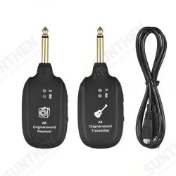 A8 4 Channels Guitar Pickup Wireless System Transmitter Receiver Built-In Rechargeable Lithium Battery + Micro USB Cable A8 4 Channels Guitar Pickup Wireless System Transmitter Receiver Built-In Rechargeable Lithium Battery + Micro USB Cable