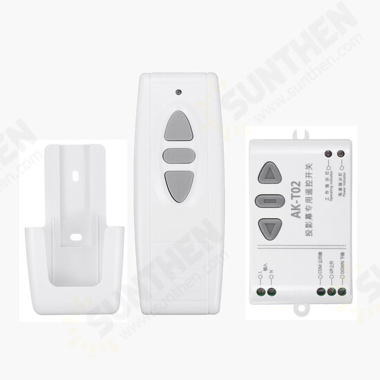 AC220V Two-way Remote Control Switch Projection Screen Controller Motor Forward and Reverse Up and Down Stop Wireless Switch AC220V Two-way Remote Control Switch Projection Screen Controller Motor Forward and Reverse Up and Down Stop Wireless Switch