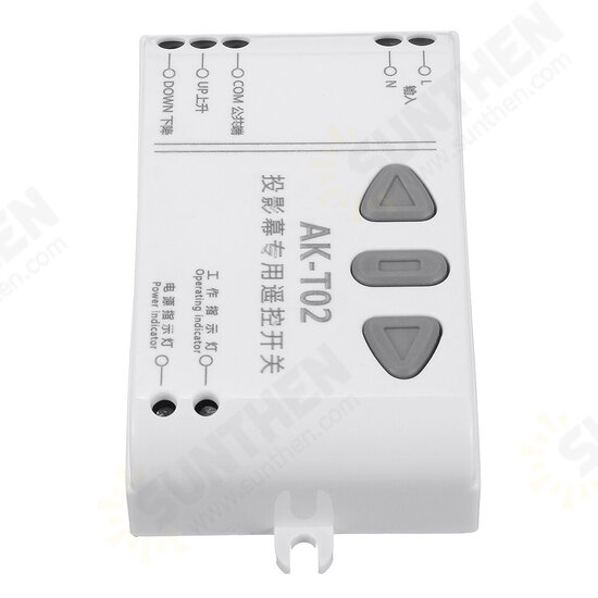 AC220V Two-way Remote Control Switch Projection Screen Controller Motor Forward and Reverse Up and Down Stop Wireless Switch AC220V Two-way Remote Control Switch Projection Screen Controller Motor Forward and Reverse Up and Down Stop Wireless Switch