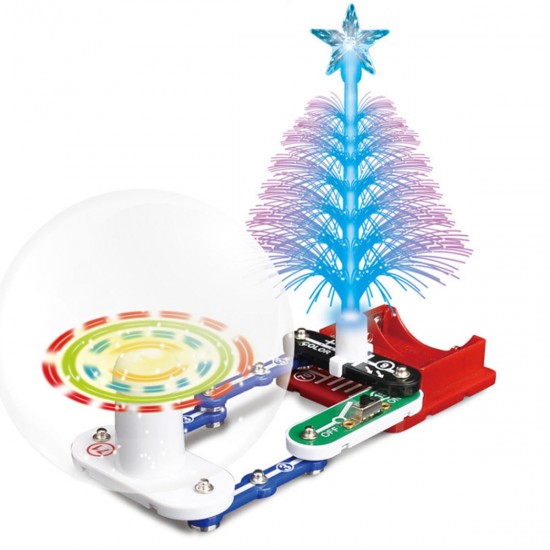 Christmas Tree DIY Toys Kids Electronics Blocks Educational Snap Circuit Kit Discovery Science