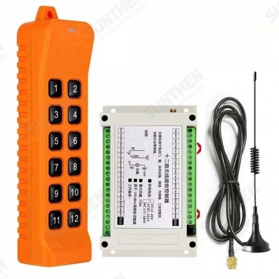 DC12V 24V 36V 868MHz 12 Channel Wireless Controller Bridge Crane System Receiver 868Mhz Remote Control DC12V 24V 36V 868MHz 12 Channel Wireless Controller Bridge Crane System Receiver 868Mhz Remote Control