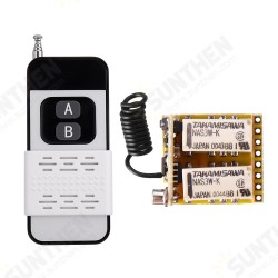 DC3.7V/5V/12V 315MHz Wide Voltage 2 Way Remote Control Switch Miniature Universal Learning Code Support for Light Strips Motor DC3.7V/5V/12V 315MHz Wide Voltage 2 Way Remote Control Switch Miniature Universal Learning Code Support for Light Strips Motor