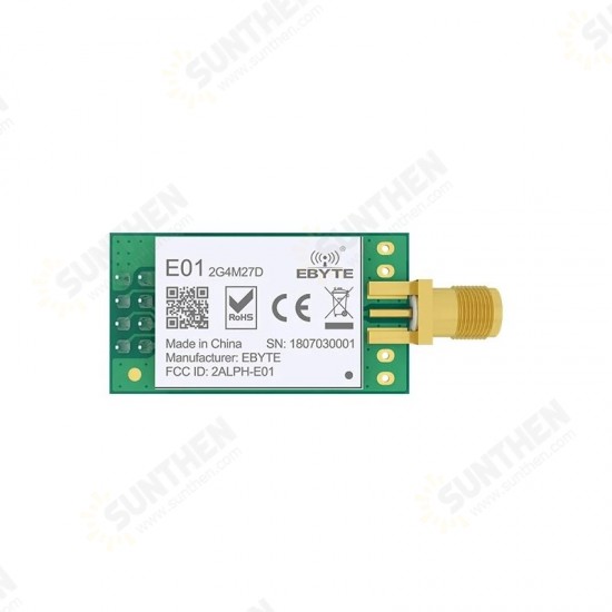 E01-2G4M27D nRF24L01P Wireless RF Transceiver 27dBm SPI 2.4GHz Data Transmission Transmitter Module