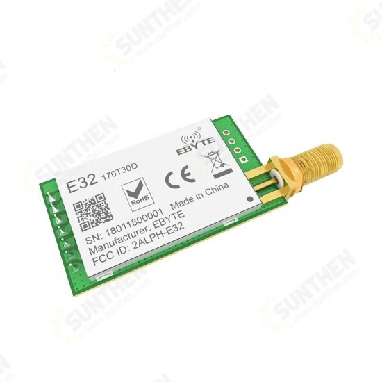 E32-170T30D SX1278 LoRa 170MHz 8km 1W UART Wireless Transceiver 8000m Long Radio Module