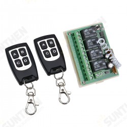 12V 4CH Channel 433Mhz Wireless Remote Control Switch With 2 Transmitter 12V 4CH Channel 433Mhz Wireless Remote Control Switch With 2 Transmitter