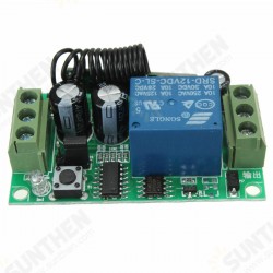 433MHz DC 12V 10A Relay 1CH Channel Wireless RF Remote Control Switch Transmitter With Receiver 433MHz DC 12V 10A Relay 1CH Channel Wireless RF Remote Control Switch Transmitter With Receiver