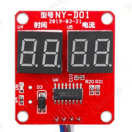 NY-D01 40A/100A Digital Display Spot Welding Module Time and Current Controller Panel Timing Ammeter Spot Welders Control Board