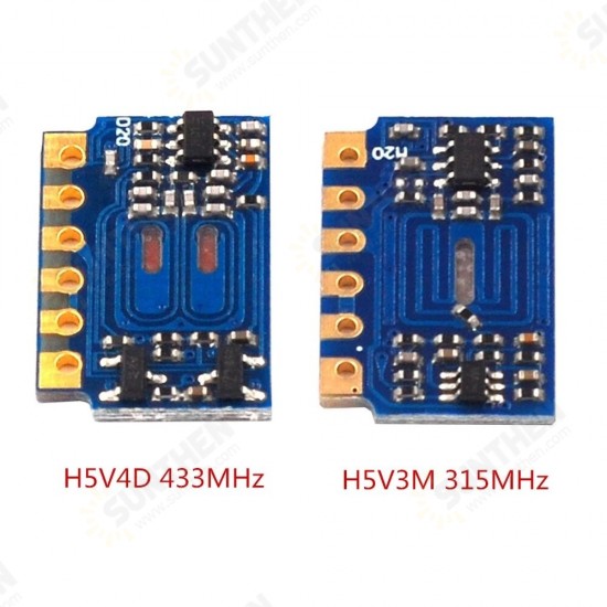 H5V3M/H5V4D 5V 315MHz 433MHz Wireless Remote Control Receiver Module Superheterodyne RF Board H5V3M/H5V4D 5V 315MHz 433MHz Wireless Remote Control Receiver Module Superheterodyne RF Board