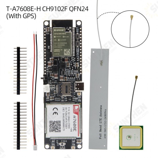 T-A7608SA-H T-A7608E-H ESP32 SIM LTE Network GPS Antenna ESP32-WROVER-E Wireless Module WiFi Bluetooth Development Board