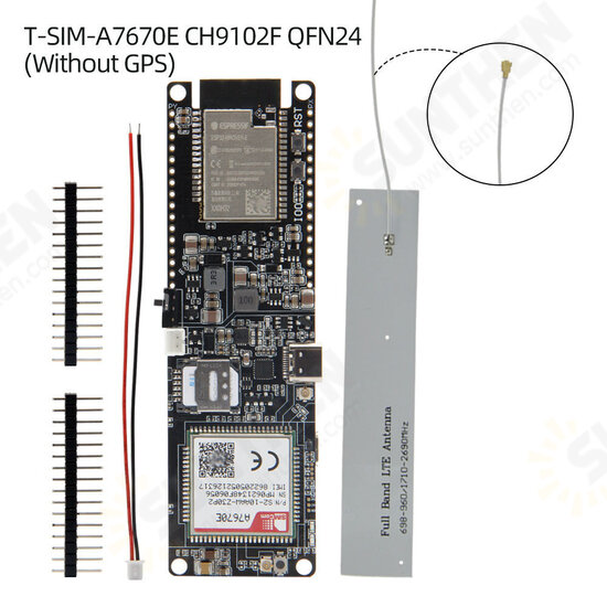 T-SIM A7670E R2 Wireless Module ESP32 Chip 4G LTE CAT1 MCU32 Development Board Support GSM/GPRS/EDGE