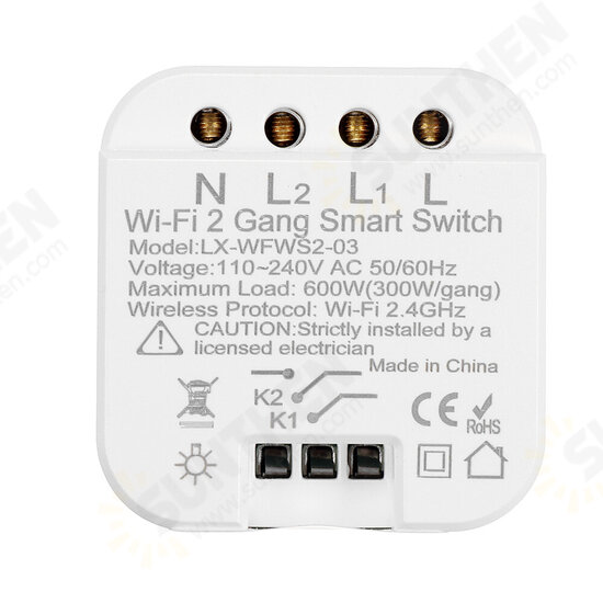 Smart Switch Relay Module 1 Gang / 2 Gang Remote Control Tuya ZigBe 3.0 / WiFi Work With Alexa Google Home Smart Switch Relay Module 1 Gang / 2 Gang Remote Control Tuya ZigBe 3.0 / WiFi Work With Alexa Google Home