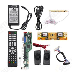 T.SK105A.03 Universal LCD LED TV Controller Driver Board +7 Key button+2ch 8bit 40Pins LVDS Cable+4pcs Lamp Inverter+Speaker+EU Power Adapter T.SK105A.03 Universal LCD LED TV Controller Driver Board +7 Key button+2ch 8bit 40Pins LVDS Cable+4pcs Lamp Inverter+Speaker+EU Power Adapter