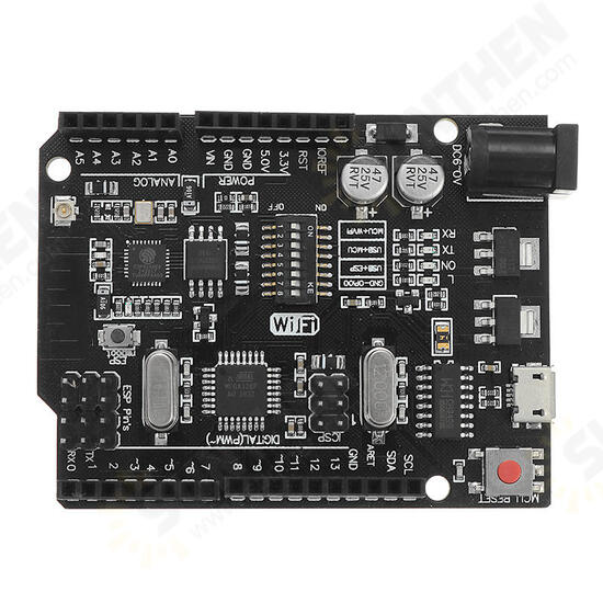 UNO+WiFi R3 ATmega328P+ESP8266 Module 32Mb Memory USB-TTL CH340G