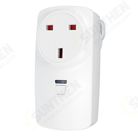 Wireless Remote Control Socket AC220V UK Socket + Remote Control Round SOS Remote Control