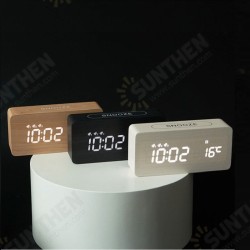 New Creative Wood Clock Rechargeable Electronic Clock Automatic Time Alarm Clock Fashion Nordic Style Clock New Creative Wood Clock Rechargeable Electronic Clock Automatic Time Alarm Clock Fashion Nordic Style Clock