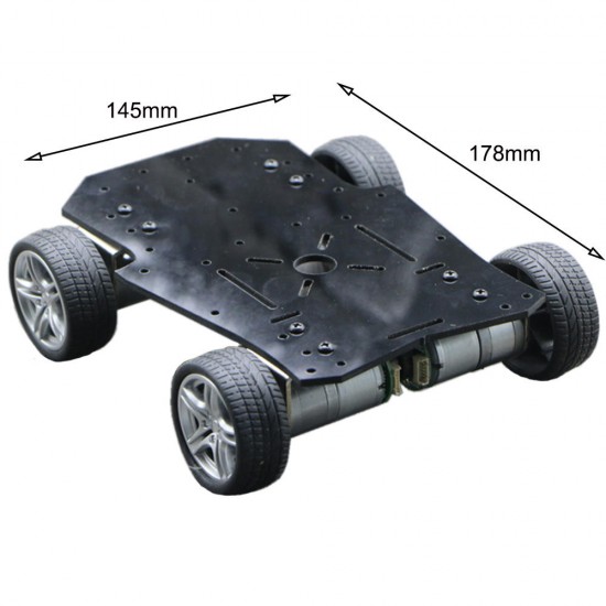 4WD Tricycle DIY Metal Smart RC Robot Car Chassis Base