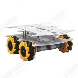 D-32 DIY DDouble Decker Smart RC Robot Car Chassis Base With 80MM Omni Wheels DC 12V 1:46 Motor D-32 DIY DDouble Decker Smart RC Robot Car Chassis Base With 80MM Omni Wheels DC 12V 1:46 Motor