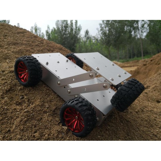 DIY Aluminous Smart RC Robot Car Chassis Base With Motor For Assembled Jeep Car Models