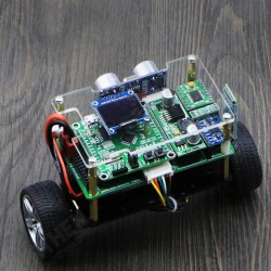 DIY STM32 Smart RC Balance Car bluetooth APP Control Ultrasonic Obstacle Avoidance Following Mode With OLED Screen