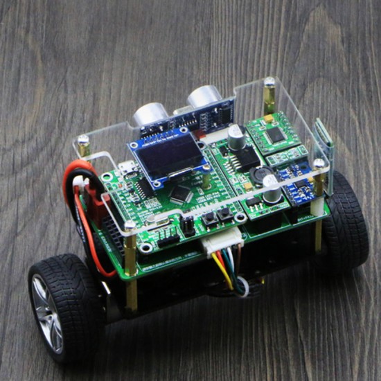 DIY STM32 Smart RC Balance Car bluetooth APP Control Ultrasonic Obstacle Avoidance Following Mode With OLED Screen