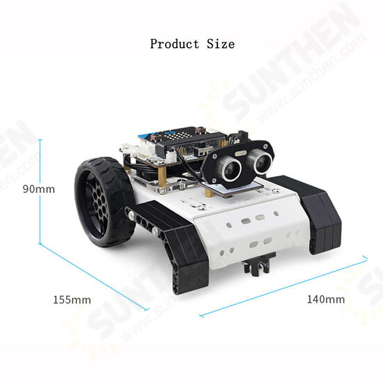 Micro:bit GoGobit Smart Programmable Tracking Voice PC APP Control RC Robot Car