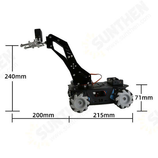 Mecanum Wheel Robotic Arm Trolley Handling Smart Car