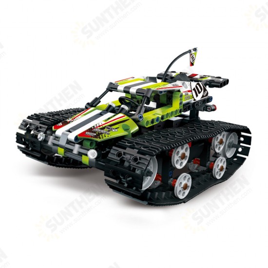 DIY Smart RC Robot Car Programmable Block Building Bluetooth APP/2.4G Stick Control Assembled Robot Car Toy