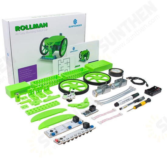 SF-Rollman STEM Educational DIY Rollman Robot Programming with bluetooth Infrared Ultrasonic Sensor