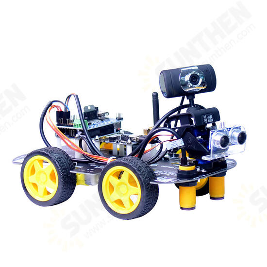 R DIY Smart Robot Wifi Video Control Car with Camera Gimbal UNO R3 Board