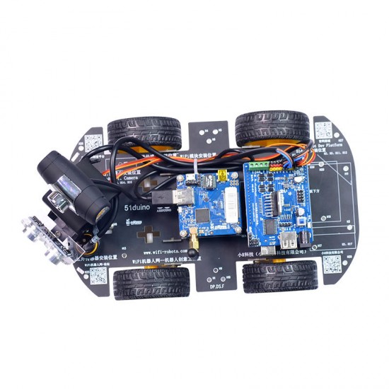 R DIY Smart Robot Wifi Video Control Car with Camera Gimbal UNO R3 Board