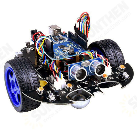 Smart Bat Robot Intelligent Programming bluetooth Controll Car Kit with R3 Board