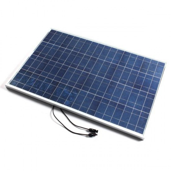 12V 100W 1000 X 670 X 30MM PolyCrystalline Solar Panel With Cable