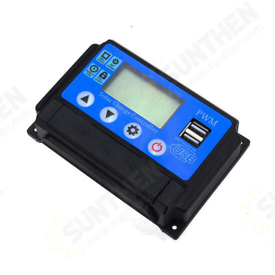 12V/24V 10A/20A/30A/40A/50A Solar Charge Controller PWM Battery Charging Big LCD Display