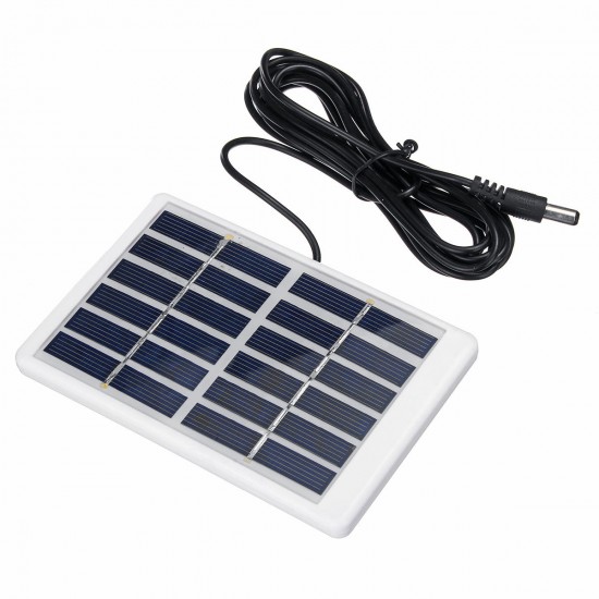 1.2W 6V Mini Portable Polycrystalline Solar Panel with Plastic Frame + 5521 DC Interface Cable