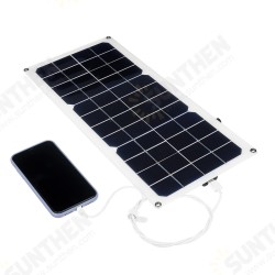 16V 10W 1.2A 420x190x2.5mm Monocrystalline Semi-flexible Solar Panel Set with Rear Junction Box Support Single USB Port 16V 10W 1.2A 420x190x2.5mm Monocrystalline Semi-flexible Solar Panel Set with Rear Junction Box Support Single USB Port