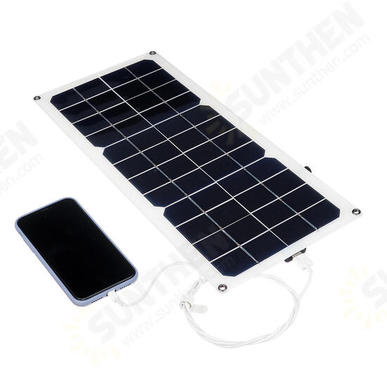 16V 10W 1.2A 420x190x2.5mm Monocrystalline Semi-flexible Solar Panel Set with Rear Junction Box Support Single USB Port