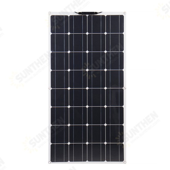 2PCS 100W 18V Highly Flexible Monocrystalline Solar Panel Waterproof For Car RV Yacht Ship Boat