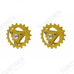 2Pcs Golden Metal Driving Wheels Track Slave Wheel 6mm Inside Diameter for Smart Tank Car 2Pcs Golden Metal Driving Wheels Track Slave Wheel 6mm Inside Diameter for Smart Tank Car