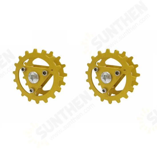 2Pcs Golden Metal Driving Wheels Track Slave Wheel 6mm Inside Diameter for Smart Tank Car