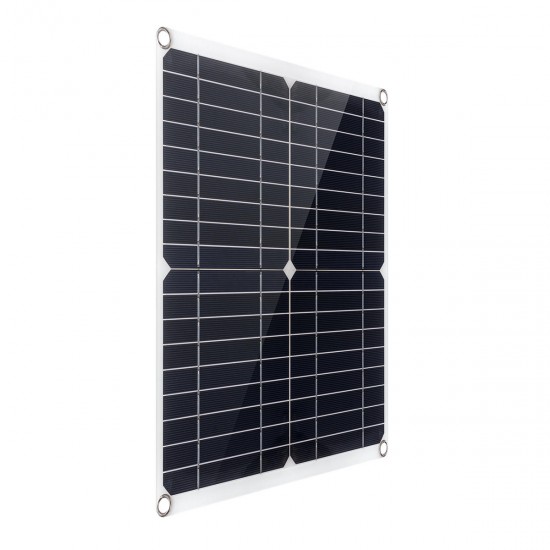 35W Portable IP65 Monocrystalline Solar Panel Double USB Port 10-in-1 Charging Cable