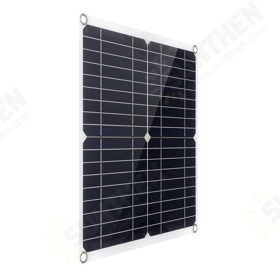 35W Portable IP65 Monocrystalline Solar Panel Double USB Port 10-in-1 Charging Cable