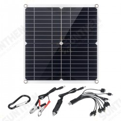 35W Portable IP65 Monocrystalline Solar Panel Double USB Port 10-in-1 Charging Cable 35W Portable IP65 Monocrystalline Solar Panel Double USB Port 10-in-1 Charging Cable