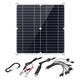35W Portable IP65 Monocrystalline Solar Panel Double USB Port 10-in-1 Charging Cable