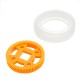 47*12mm/47*21mm 64T Transparent Tire Orange Rubber Wheel for Smart Robot Chassis Car