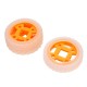 47*12mm/47*21mm 64T Transparent Tire Orange Rubber Wheel for Smart Robot Chassis Car