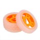 47*12mm/47*21mm 64T Transparent Tire Orange Rubber Wheel for Smart Robot Chassis Car